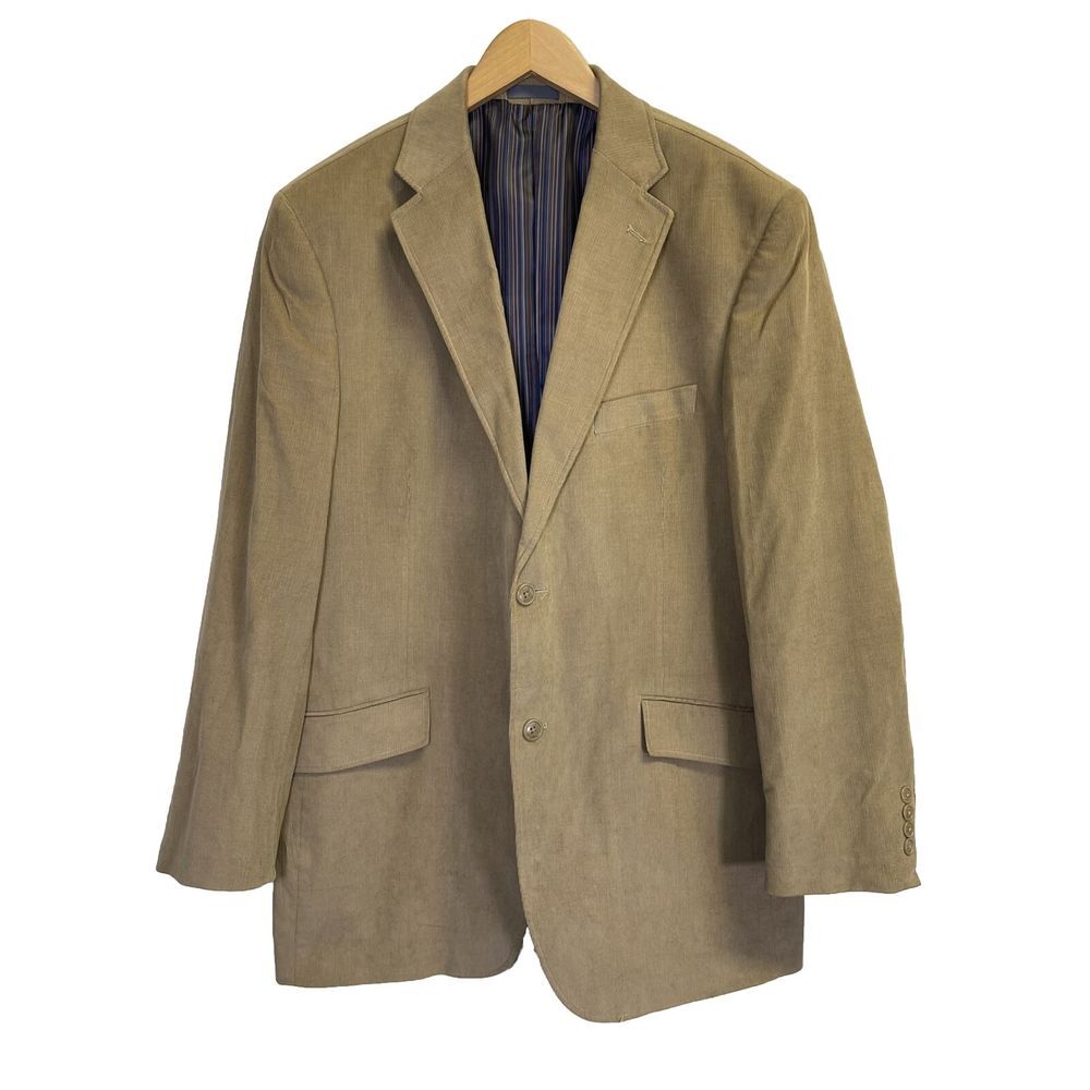 Madison Men's 42‎ S Corduroy Blazer Jacket Sport Coat Brown 3 Button Cotton EUC